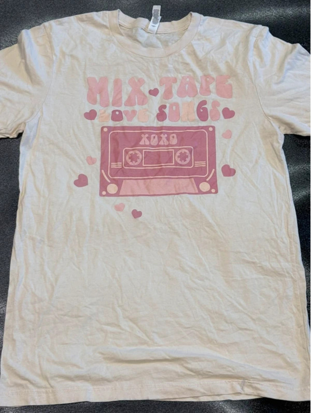 Mix Tape Love Songs Cassette Graphic T-Shirt Size Medium 1287